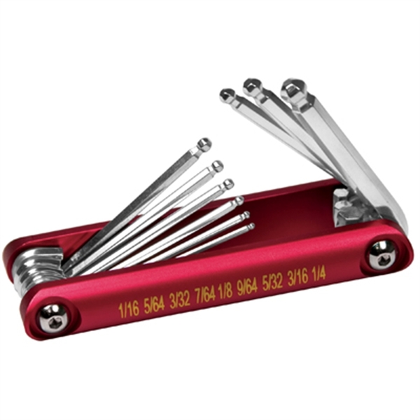 Performance Tool 9pc Alum. Folding Hex Key Set W9132